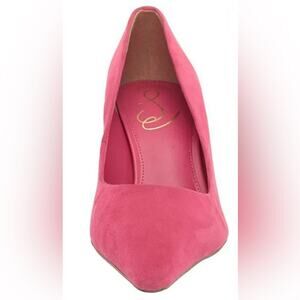 Sam Edelman Bianka Dahlia Pink Suede Pointed Toe Kitten Heels